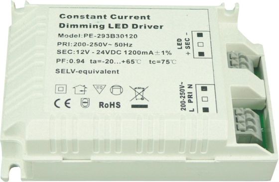28W Triac Dimmable die 400mA/650Ma/1200Ma 28W Geleide Voeding verduistert
