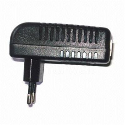 Black RJ45 12W POE AC Power Adapter 12V 1A European / United Kingdom Plug