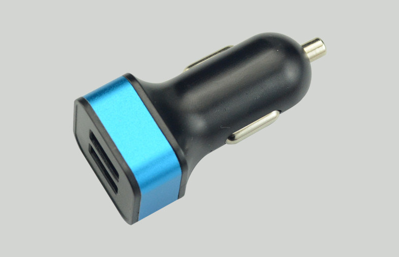 Draagbare Kleurrijke de Autoadapter van USB van de Metaalring voor Iphone/Samsung