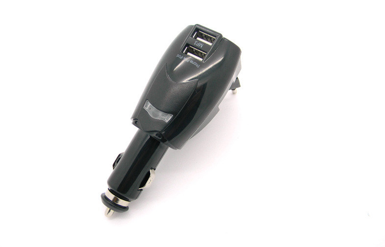 2 في 1 العالمي USB شاحن موبايل للسيارات 5V 3.0A درجة الحرارة منخفضة، ماس كهربائى