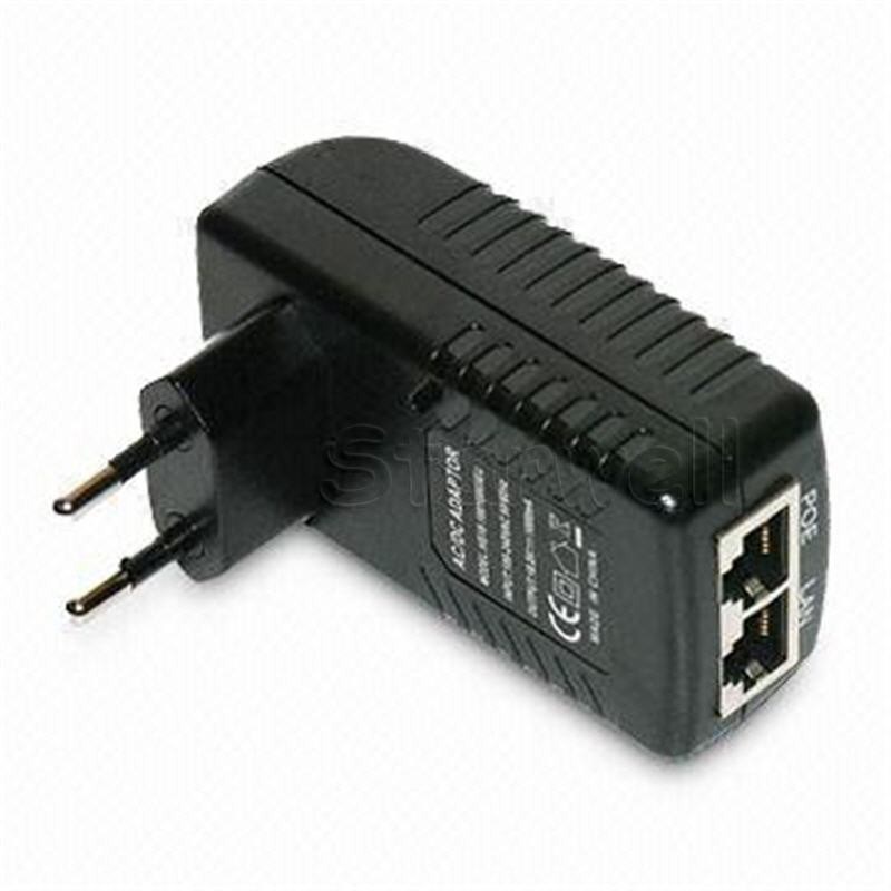 Огородите установленные EU переходники 48V 0.5A POE/переходнику RJ45 мощьности импульса США/штепсельной вилки 24W