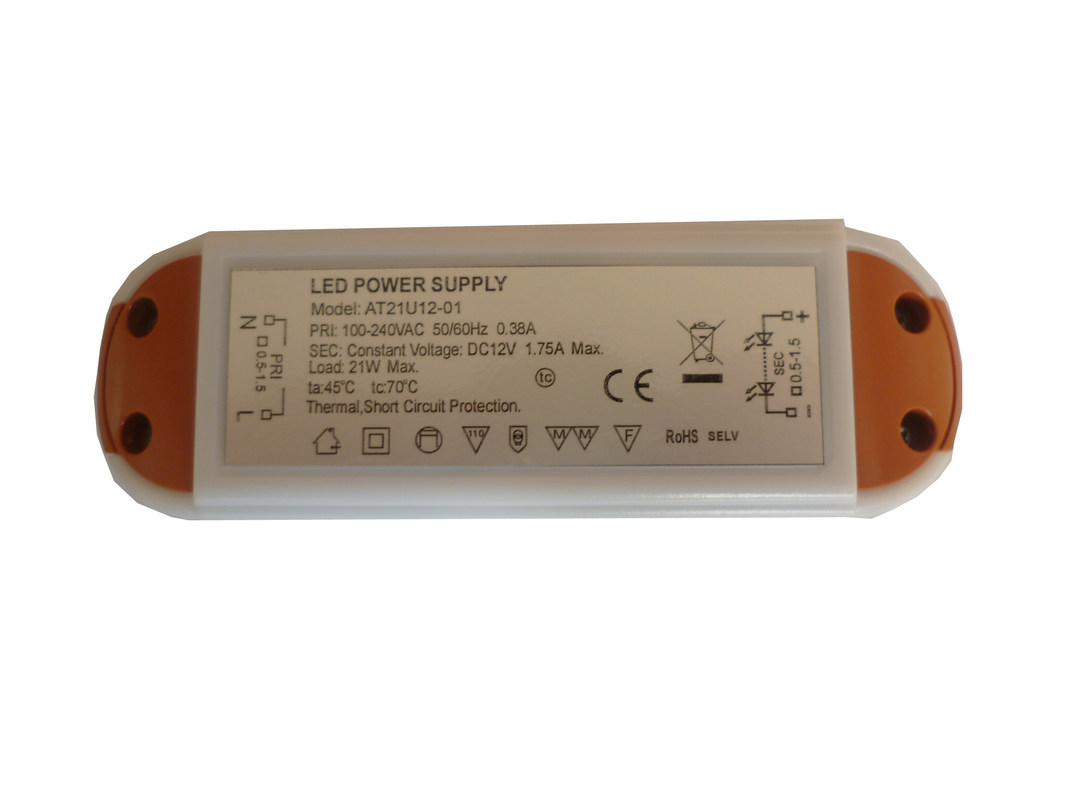 фактор наивысшей мощности 24W внешний вел водителя, электропитания DC 12V постоянн водить напряжением тока