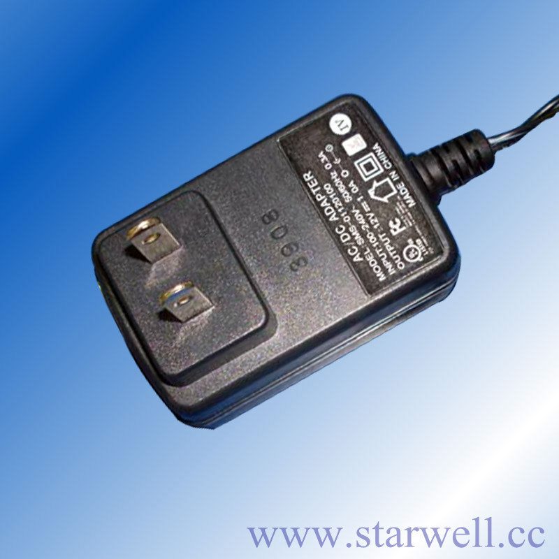 Переходника силы AC/DC 12 вольта FCC GS SAA C-TICK CE UL 1,0 Amp