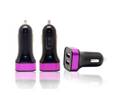 IC программирует двойной заряжатель автомобиля USB 5V с ABS + алюминиевая рамка для iPhone5