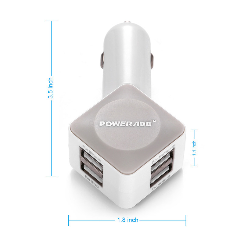 переходника заряжателя автомобиля USB галактики S6 S5 S4 Samsung iPhone 6 добавочный с портом 4